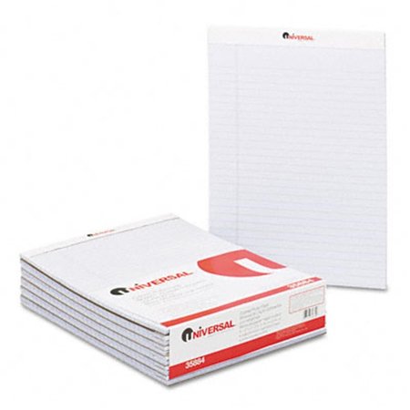 UNIVERSAL BATTERY Universal Colored Perforated Note Pads Wide Rule Letter Orchid 50-Sheet Pack of 12 35884